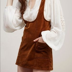 FREE PEOPLE Brown Corduroy Romper Size 10